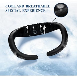 UPOK Ice Silk Face Pad Cushion Compatible with AMVR Facial Interface - Breathable Facial Pad Replacement Comfort Accessories for Meta/Oculus Quest 3 (Black, 0.63 inch)