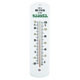 Greenhouse Thermometer - 240 mm Classic Garden Thermometer Gift For Outdoor Use In Garden Greenhouse Shed Allotment Accessories Ideal Gardening Gifts (Life is better in the garden)
