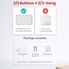 LOUYSGEN Smart Light Switch,2-Button,Aluminum Frame, Neutral Required,2.4GHz, Tuya Smart Life