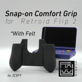 Felt Grip for Retroid Flip 2 Snap-on Thick Comfort Grip Case with Felt Wrap Ergonomic for RP Flip 2 Handheld Deluxe by JCSFY