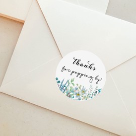 Thanks for Popping by Popcorn Favor Stickers Baby Shower Favor Labels Wedding Stickers-120PCS