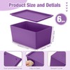 Menkxi 6 Pcs Storage Bins with Lids Small Plastic Storage