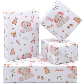 ADQUATOR 1st Birthday Wrapping Paper Sheets, 50cm*70cm New Baby Birthday Wrapping Paper for Gift Wrap (5sheets)