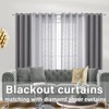 KOUFALL Grey Curtains for Living Room,84 Inches Long Sheer Pattern