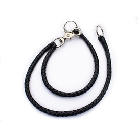 Men's Double Braided Leather Wallet Chain