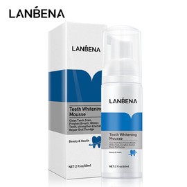 LANBENA Teeth Whitening Mousse Toothpaste Dental Oral Hygiene Remove Stains Plaque Teeth Cleansing, Ultra-fine Mousse Whitening Toothpaste Foam Oral Care Fresh Breath 60ml - Specification: 1 pack