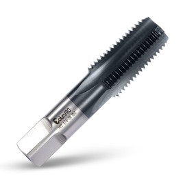 ColumPRO 1/4”-18 NPT Pipe Tap, High-Speed Steel Thread Tap with AD+ Coating, Heavy-Duty Threading Tool for Stainless Steel, Brass, PVC, Metal