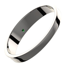 GWG Jewellery 925 Sterling Silver Claddagh Ring with Heart Shaped Emerald Green Stone, Hands, and Crown – 5 in Gift Box for Women