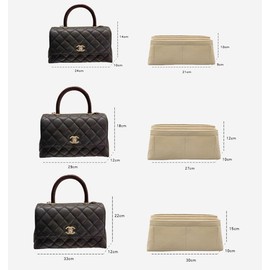 Lckaey Bag Organizer For coco handle small bag organizer Felt insert 2020Claret-S