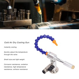 6 Pcs Cold Air Gun Set, Vortexing Tube Cooling Gun 7 Bar 520BTU Aluminum Alloy Vortex Tube Flexible Cold Air Dry Cooling Gun with Universal Tube for Wood Processing Welding Bonding