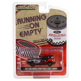 Greenlight 41130-F Running on Empty Series 13 - 2021 Bronco Sport #201 Rebelle Rally Winner - 1/64 Scale Diecast