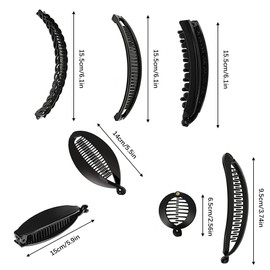 20 Pieces Banana Hair Clip,Non-Slip Large Hair Claw Clips,Combs Clip Fishtail Hair Clip,for Women Classic Fishtail Clincher Combs, Large Double Ponytail Holder Clips for Thin Hair,Clamp Accessory