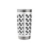 White Black Cross Rectangle Checkerboard Historical Pattern Stainless Steel Insulated