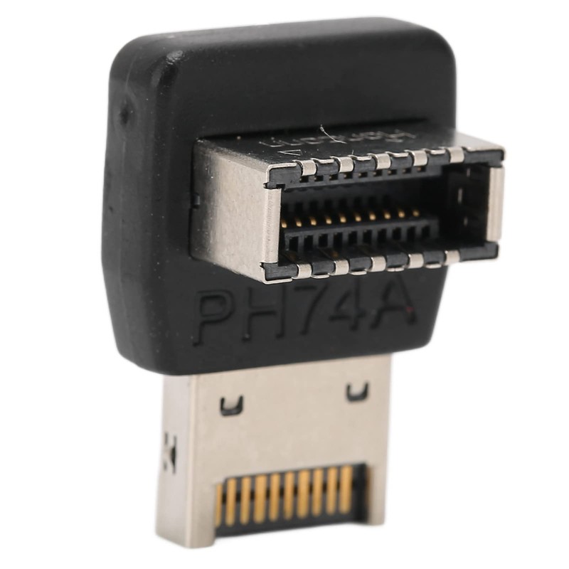 Right Angle USB Type E Adapter, Front Panel Header Male