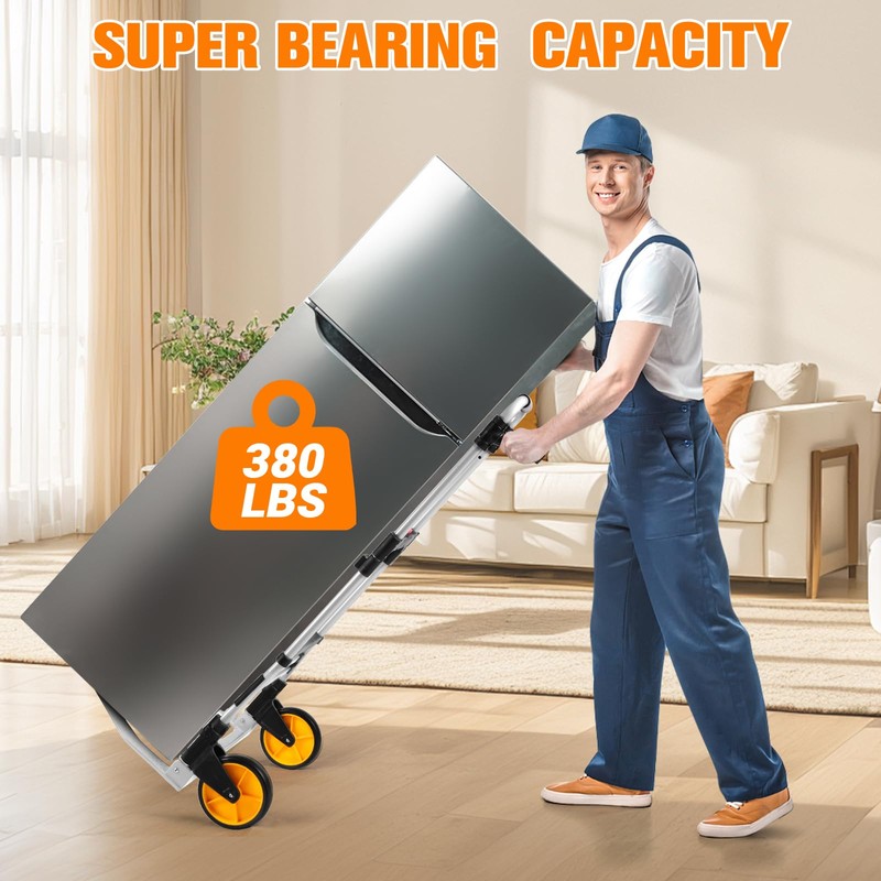 380 LB Capacity Folding Hand Truck Heavy Duty Foldable Dolly