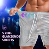 Amy Coulee Metal Shorts Men's Shiny Night Club Disco Party