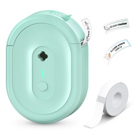 Anycash Label Maker Machine with Tape, N12 Portable Bluetooth Thermal Printer, Sticker Labeler with Multiple Templates for Office Organization Home Kitchen School, Green