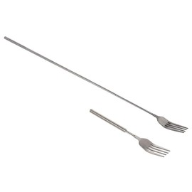 Extendable Table Fruit Dessert Fork, Extendable Barbecue Table Fruit Dessert Fork, Telescopic Fork, Durable Stainless Steel Cutlery 8.7 to 25.4 inches