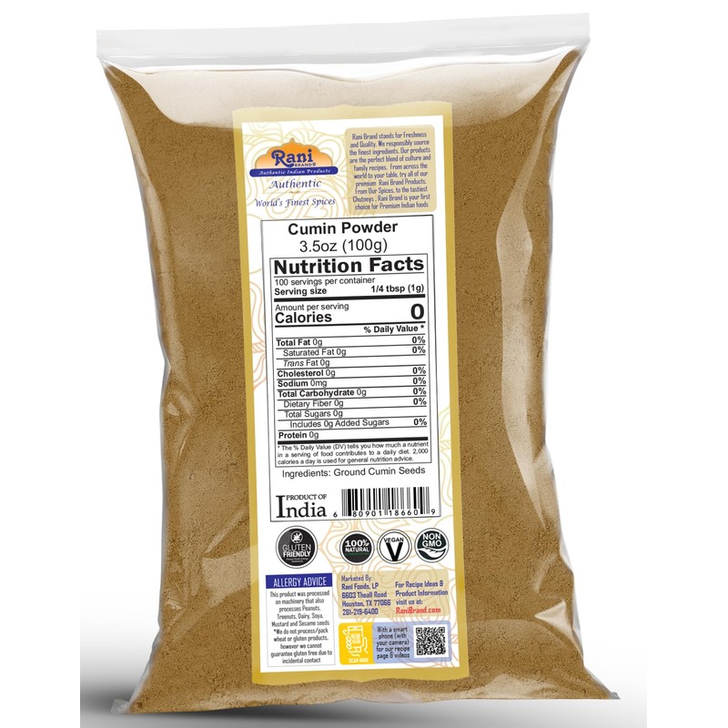 Rani Cumin (Jeera) Powder Spice 3.5oz (100g) ~ All Natural