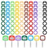 CheeFun 80Pcs Rubber Key Covers Caps: Identifier Rings Key Toppers