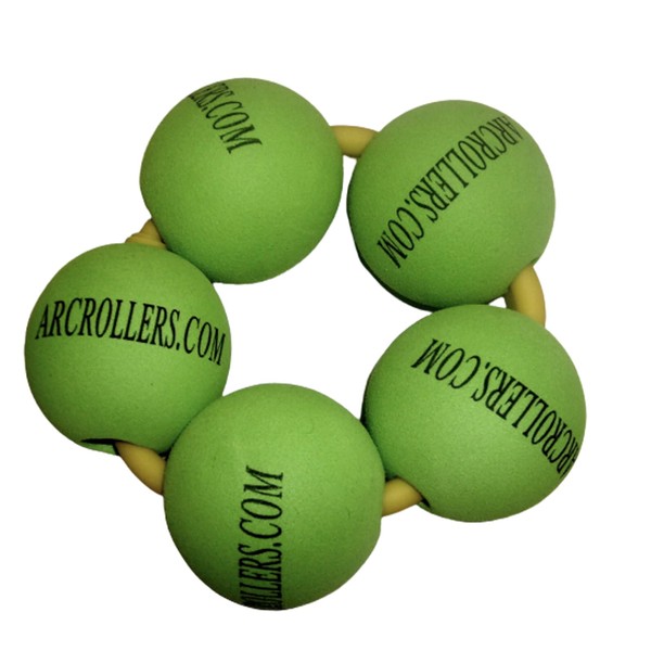 PRIMEKINETIX MyoBalls Foam Roller TriggerPoint Massage Balls for Muscle Recovery and Joint Relief, 1 Set of 5 Balls, Green