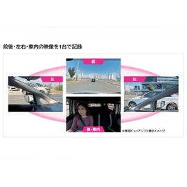 Yupiteru Y-121AI Dash Cam with 360° Ambient Recording System, Parking Monitoring Function, Standard Built-In Person, A.I. Built-in Safe Driving Support Function, SD Card Format Not Required, GPS,