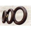 28mm x 45mm Walnut Curtain Rings Effect Drapery Pole Rod