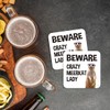 CS061 Beware Crazy Meerkat Lady Novelty Funny Coffee Tea Drink