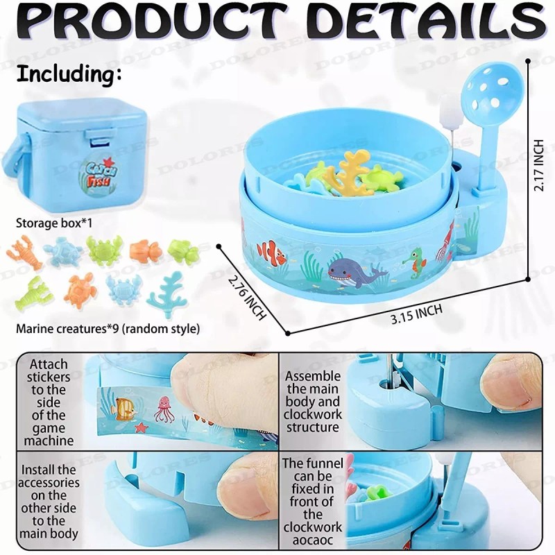 Dolores Mini Máquina Garra Dinosaurio Y Máquina Pesca Niños Juguetes