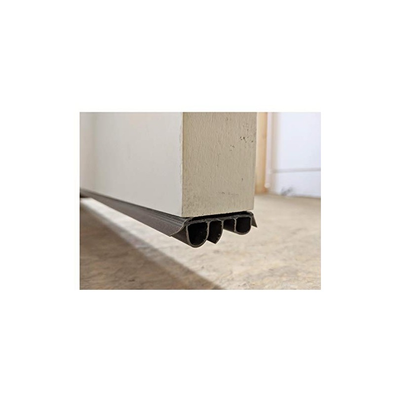 Endura Kerfed Double Bulb Exterior Door Bottom Sweep (36", Brown)