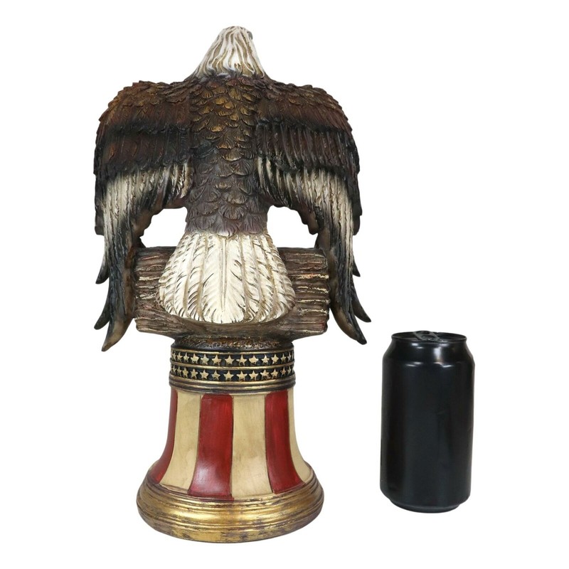Independence Day American Glorious Bald Eagle Perching On Liberty Bell