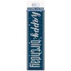 Unique 82546 Foil Happy Banner-2.74 m-Glitz Blue Birthday Party-1 Count