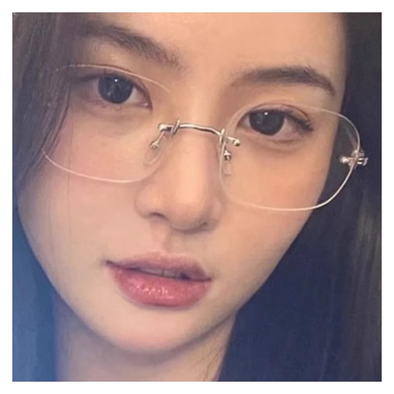 [88flix] Rimless Glasses, Korea, Blue Light Cut Date, Women's, Rimless,