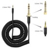Xivip QC35 Audio Cable Coiled Headphones Aux Cord, with 6.35mm