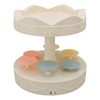 6 Trays 2 Tier Automatic Rotating Dessert Cupcake Display Table