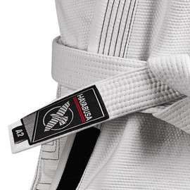 Hayabusa 2.0 Adult BJJ Belt - Premium Quality, IBJJF Compliant, Reinforced Double Stitching - White, A4