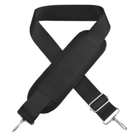 TRIWONDER Shoulder Strap, Shoulder Belt, For Bags, Single Item, Water Bottle, Shoulder Bag, Cord, Thick, Bag Strap Only, 01# black - with shoulder pads