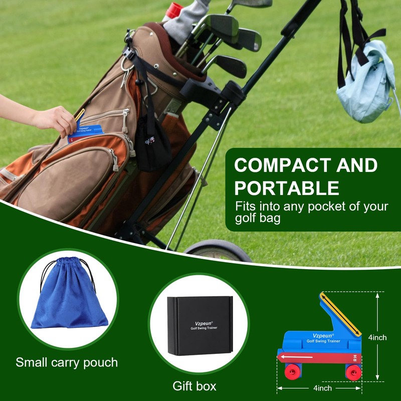 Vzpeun Golf Swing Trainer Aid- Golf GripTraining Direction Guides, Golf