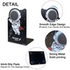Jingtxy 2 Pack Metal Bookends,Non-Slip Black Cartoon Astronauts Book Stopper,Heavy