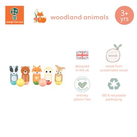 Orange Tree Toys OTT03210 Wooden Skittles, Multicolour