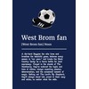 West Brom Football Fan Definition Print, Dark Blue Wall Art,