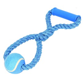 Nuts For Knots Rope Tennis Ball Pull Dog Toy Tight Twist Durable Strong Tough Fun Interactive Chewing Outdoor Playing Fetch Retrieve Pets Accessory