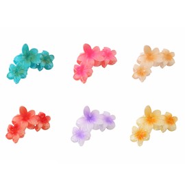 Diarypiece Hair Claw with Colorful Flowers for Women Teens Delicate Hair Claw Clamp Female Skincare Photography Tiaras Large Hair Claw Clamp for Women Thin Hair Hair Claw Clamp for Thin Hair