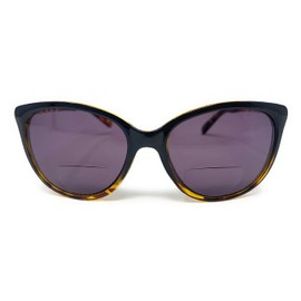Incredible Bargains The Laguna Bifocal Reading Sunglasses Round Butterfly Cateye Sun Readers for Women + 2.00 Black Tortoise with Smoke Lens