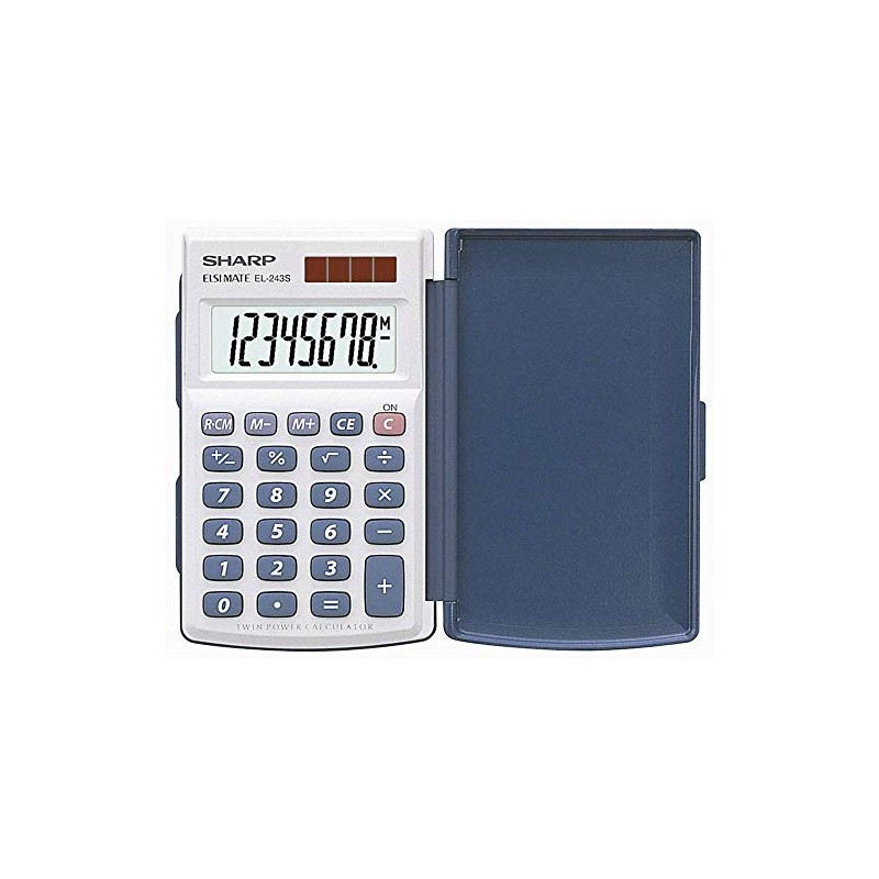SHARP EL-243S Pocket Basic Silver calculator
