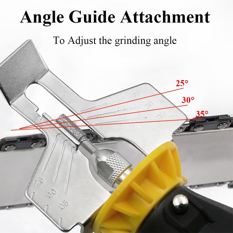 Chainsaw Sharpener Attachment Kit, Chain Saw Sharpener Angle Guide with