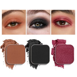 Fillwie 3-Color Eyeshadow Combo Pack – Matte & Shimmer Neutral Shades,Powder, Highly Pigmented, Long-Lasting, Refills Pans for Custom Magnetic Palette