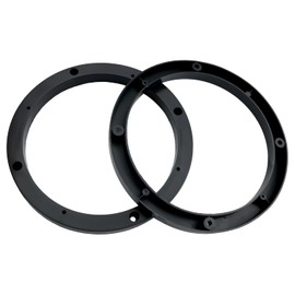 ZZHXSM 2PCS Black Plastic Speaker Gasket 6.5 inch Car Stereo Tuning Gasket Car Universal Speaker Gasket Solid Hollow Waterproof Ring Rubber Gasket for Cars Boats Trucks RVs