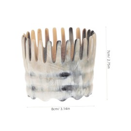 Baluue 1pc Multi-function Wide Tooth Anti-static Massage Comb for Scalp Acupoint Horn Comb for Home and Salon Use Designs