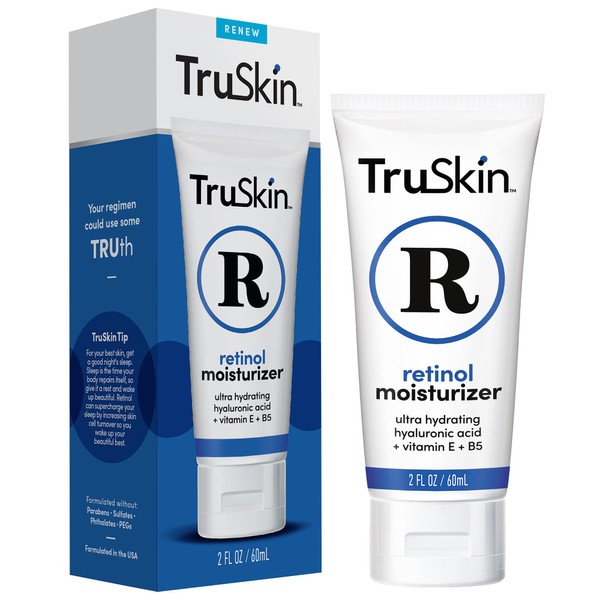 TruSkin Retinol Face Moisturizer – Powerful Anti-Aging Face Moisturizer for Women with Retinol, Hyaluronic Acid & Vitamin E – Retinol Cream for Face Promotes A More Youthful Appearance, 2 fl oz